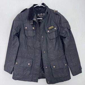 Barbour Vintage Wax Utility Jacket in Black size 6